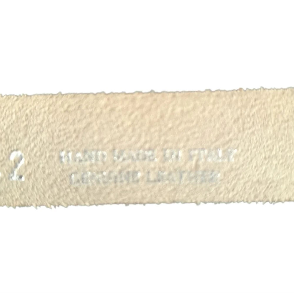 Piacenza Cashmere Women’s Leather Belt | Tan Brown | Silver Buckle | Size 42